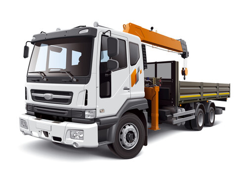 lorry with crane